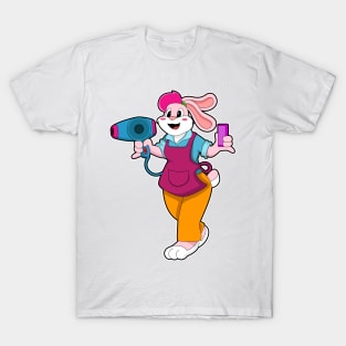 Rabbit as Hairdresser with Hair dryer & Comb T-Shirt